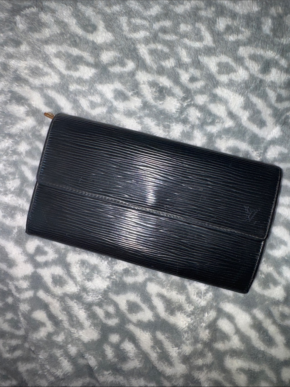 Black Louis Vuitton Epi Leather Long Wallet